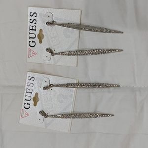 Guess silver earrings